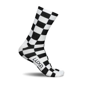 Skarpetki Rowerowe Unisex Luxa Squares. Białe skarpetki LUXA, bez wzorów, z elastanu. Za 69,00 zł.