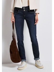 Street One Dżinsy - Slim fit - w kolorze granatowym rozmiar: W32/L30. Niebieskie jeansy Street One, z aplikacjami, ze skóry. Za 184,46 zł.