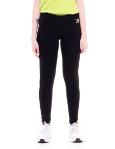 Legginsy damskie basic z małym logo. Czarne legginsy LEONE 1947 APPAREL, bez wzorów, z bawełny. Za 63,11 zł.