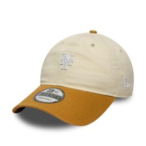 Czapka baseballowa New York Mets New Era 9Twenty Mini Washed Contrast. Białe czapki New Era, bez wzorów, z bawełny, eleganckie. Za 122,90 zł.