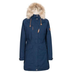 Trespass Faithful - Female Jkt Navy. Niebieskie kurtki Trespass, bez wzorów, z futra, bez kaptura. Za 408,90 zł.