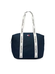Tommy Hilfiger Torebka Tjw Ess Daily Tote AW0AW18461 Beżowy. Brązowe shopper bag TOMMY HILFIGER, bez wzorów, z materiału, bez dodatków. Za 329,99 zł.