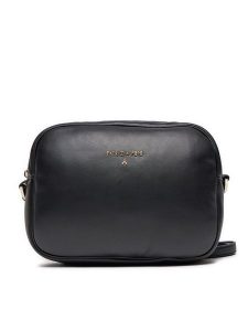 Patrizia Pepe Torebka 8B0192/L113-K103 Czarny. Czarne listonoszki Patrizia Pepe, bez wzorów, ze skóry, bez dodatków. Za 699,99 zł.