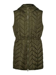 Pieces Kamizelka pikowana "Jasmin" w kolorze khaki rozmiar: S. Brązowe kamizelki Pieces, s, bez wzorów, bez kołnierzyka, bez ramiączek, bez kaptura. Za 83,42 zł.
