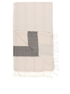 ILVY'S Chusta hammam w kolorze białym - 180 x 100 cm rozmiar: onesize. Brązowe apaszki i chusty ILVY'S, bez wzorów, z bawełny. Za 60,99 zł.