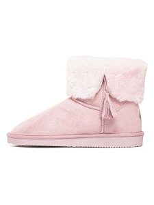 ISLAND BOOT Botki zimowe "Cinnamon" w kolorze jasnoróżowym rozmiar: 40. Różowe botki Island Boot, na zimę, bez wzorów, z materiału, bez obcasa, bez zapięcia. Za 175,67 zł.