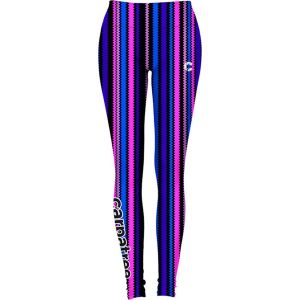 Legginsy w kolorze czarno-niebiesko-różowym. Legginsy marki Haby, Mr Gugu Ms Go. W wyprzedaży za 114,95 zł.