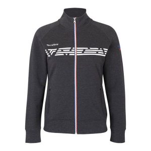 Damska bluza rozpinana Tecnifibre Knit Jacket. Szare bluzy TECNIFIBRE, bez wzorów, bez kaptura. Za 169,00 zł.