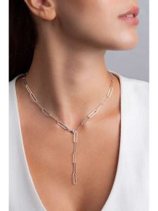 Heliophilia Srebrny naszyjnik - dł. 56 cm rozmiar: onesize. Szare naszyjniki Heliophilia, srebrne. Za 191,88 zł.