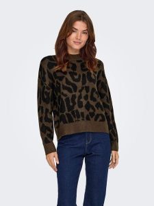 JDY Sweter w kolorze brązowym rozmiar: L. Brązowe swetry oversize JDY, l, bez wzorów, bez ramiączek. Za 149,66 zł.