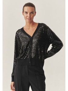 TATUUM Kardigan "Gloss" w kolorze czarnym rozmiar: M. Czarne kardigany Tatuum. Za 188,85 zł.