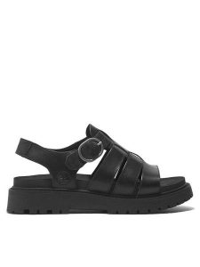 Timberland Sandały Clairemont Way Fisherman Sandal TB0A635VW021 Czarny. Czarne sandały Timberland, bez wzorów, ze skóry, bez obcasa, na płaskiej podeszwie, bez zapięcia. Za 339,99 zł.