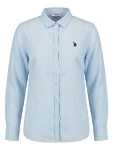 U.S. Polo Assn. Koszula - Regular fit - w kolorze błękitnym rozmiar: M. Niebieskie koszule U.S. Polo Assn., m, bez wzorów, z bawełny, bez kołnierzyka, bez ramiączek. Za 198,45 zł.