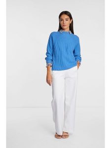 Rich & Royal Sweter w kolorze niebieskim rozmiar: XL. Niebieskie swetry oversize Rich & Royal, xl, bez wzorów, ze splotem, bez ramiączek. Za 158,10 zł.