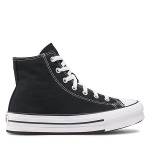 Trampki Converse. Czarne trampki Converse, bez wzorów, bez zapięcia. Za 199,99 zł.