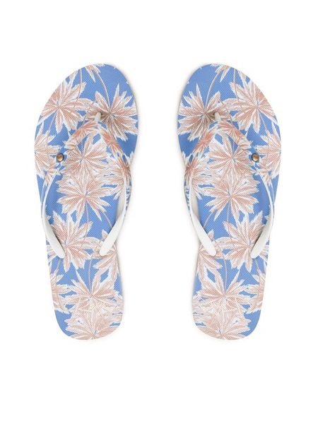 Roxy Japonki ARJL100870 Niebieski. Niebieskie klapki Roxy, bez wzorów, z syntetyku, bez obcasa. Za 99,99 zł.