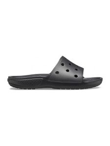 Crocs Klapki "Classic" w kolorze czarnym rozmiar: 46/47. Czarne klapki Crocs, bez wzorów, z otwartym noskiem, bez obcasa. Za 72,95 zł.