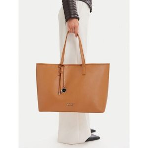Torebka Nine West. Brązowe shopper bag Nine West, bez wzorów, bez dodatków. Za 279,99 zł.