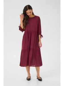 Cream Sukienka w kolorze bordowym rozmiar: 36. Czerwone sukienki Cream, bez wzorów, z wiskozy, bez kołnierzyka, bez ramiączek, maxi. Za 126,99 zł.