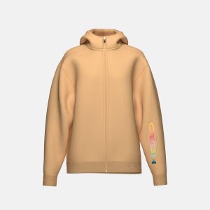 RALLY Damska Bluza z Kapturem na Zamek. Brązowe bluzy Head, bez wzorów, z dzianiny, z kapturem. Za 300,00 zł.