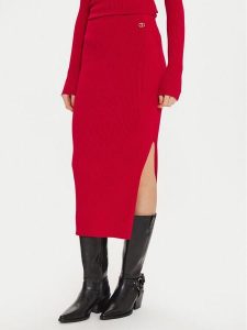 TWINSET Spódnica ołówkowa 242TT3026 Czerwony Slim Fit. Czerwone spódnice Twinset, m, bez wzorów, z syntetyku. Za 499,99 zł.