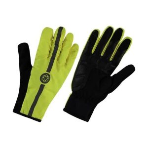 Tech Rain Gloves Commuter Hi-vis. Żółte rękawiczki AGU, bez wzorów, z materiału. Za 313,00 zł.