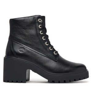 Trapery Timberland. Czarne buty zimowe Timberland, bez obcasa, bez zapięcia. Za 779,99 zł.