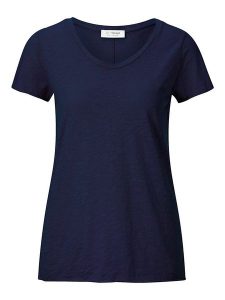 Rich & Royal Koszulka w kolorze granatowym rozmiar: XS. Niebieskie bluzki Rich & Royal, xs, bez wzorów, z bawełny, bez kołnierzyka, bez ramiączek. Za 74,46 zł.