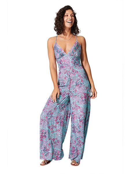 Ipanima Kombinezon w kolorze turkusowo-różowo-fioletowym rozmiar: 34/36. Różowe kombinezony Ipanima, bez wzorów, klasyczne, bez kołnierzyka, bez ramiączek. Za 48,16 zł.