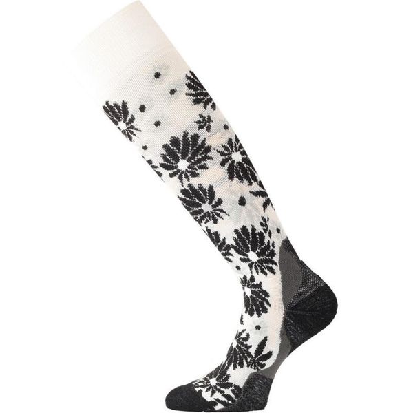 Skarpety narciarskie damskie Lasting SDD 098 Merino. Białe skarpetki LASTING, bez wzorów, z wełny. W wyprzedaży za 129,90 zł.