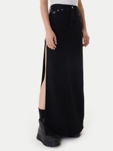 Tommy Jeans Spódnica jeansowa DW0DW22119 Czarny Regular Fit. Czarne spódnice Tommy Jeans, bez wzorów, z bawełny. Za 449,99 zł.