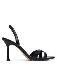 Aldo Sandały Elera 14296207 Czarny. Czarne sandały ALDO, bez wzorów, ze skóry, bez obcasa, na szpilce, bez zapięcia. Za 359,99 zł.