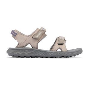 Sandały damskie Columbia Konos Hiker 2-Strap. Brązowe buty trekkingowe Columbia, bez wzorów, bez obcasa, bez zapięcia. Za 239,99 zł.
