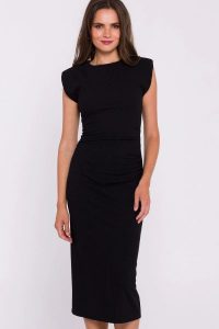 Dopasowana sukienka ołówkowa bez rękawów czarna dzianina. Czarne sukienki Stylove, s, bez wzorów, z dzianiny, eleganckie, bez kołnierzyka, bez ramiączek, midi, bodycon. Za 309,00 zł.