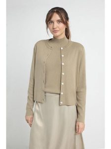 Josephine & Co Kardigan "Jace" w kolorze khaki rozmiar: XS. Brązowe kardigany Josephine & Co, z wełny. Za 180,06 zł.