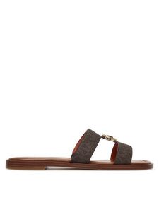 MICHAEL Michael Kors Klapki Ering Flat 40S6ERFS2B Brązowy. Brązowe klapki MICHAEL Michael Kors, bez wzorów, ze skóry, bez obcasa. Za 455,99 zł.