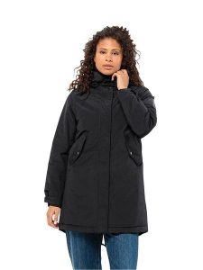 Jack Wolfskin Parka w kolorze czarnym rozmiar: S. Czarne płaszcze Jack Wolfskin, s, bez wzorów, z polaru, bez kaptura. Za 614,96 zł.