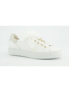Paul Green Skórzane sneakersy w kolorze kremowym rozmiar: 38,5. Brązowe trampki Paul Green, bez wzorów, ze skóry, bez zapięcia. Za 429,44 zł.
