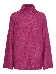 Pieces Sweter w kolorze różowym rozmiar: L. Różowe golfy Pieces, bez wzorów, z wełny. Za 79,03 zł.