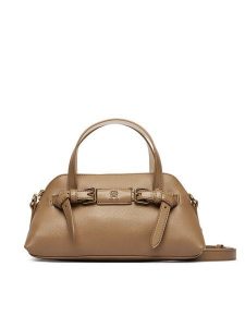 Tommy Hilfiger Torebka Th Buckle Mini AW0AW19034 Beżowy. Brązowe torebki klasyczne TOMMY HILFIGER, bez wzorów, ze skóry, bez dodatków. Za 529,99 zł.