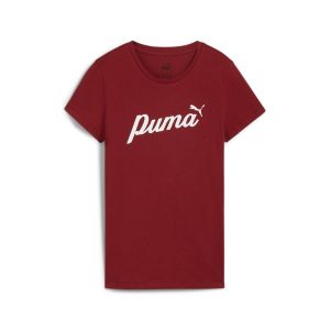 Damska koszulka ESS+ Script PUMA Intense Red. Czerwone bluzki Puma, s, bez wzorów, sportowe, bez kołnierzyka, bez ramiączek. Za 90,00 zł.