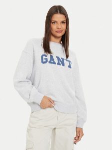 Gant Bluza Graphic 4200488 Szary Regular Fit. Szare bluzy GANT, m, bez wzorów, z bawełny, bez kaptura. Za 369,99 zł.
