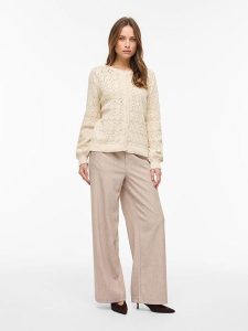 Vila Kardigan "Vilowen" w kolorze kremowym rozmiar: XS. Brązowe kardigany Vila, z bawełny. Za 83,62 zł.