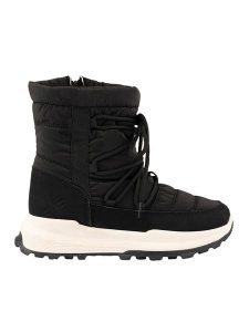 Exani Kozaki zimowe "Adele" w kolorze czarnym rozmiar: 41. Czarne kozaki Exani, na zimę, bez wzorów, z materiału, bez obcasa, bez zapięcia. Za 173,99 zł.