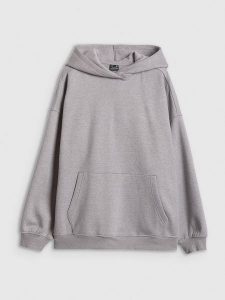 4F Bluza dresowa loose z kapturem damska - szara L. Szare bluzy 4f, l, bez wzorów, z dresówki, z kapturem. Za 199,99 zł.