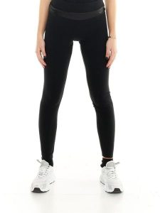 Legginsy na co dzień na siłownię. Czarne legginsy LEONE 1947 APPAREL, bez wzorów, z gumy. Za 63,11 zł.