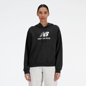 Bluza damska New Balance WT41504BK – czarna. Czarne bluzy New Balance, l, bez wzorów, z bawełny, bez kaptura. Za 279,99 zł.