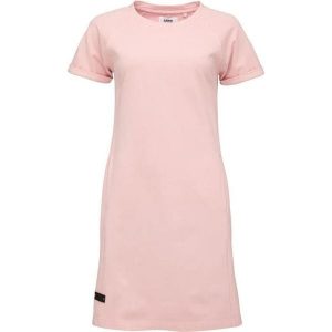 Damska sukienka pętelkowa Denda Pnk w kolorze różowym. Czarne sukienki ZSPORT, na co dzień, xs, bez wzorów, z bawełny, klasyczne, bez kołnierzyka, bez ramiączek, proste. Za 205,99 zł.