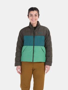 Marmot Kurtka puchowa "Ares" w kolorze antracytowo-turkusowo-zielonym rozmiar: M. Czarne kurtki Marmot, m, bez wzorów, z puchu, bez kaptura. Za 217,99 zł.