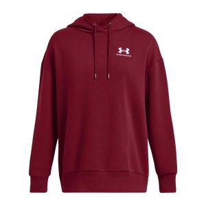 Bluza damska Under Armour Essential Flc OS Hoodie. Czerwone bluzy Under Armour, bez wzorów, bez kaptura. Za 189,99 zł.